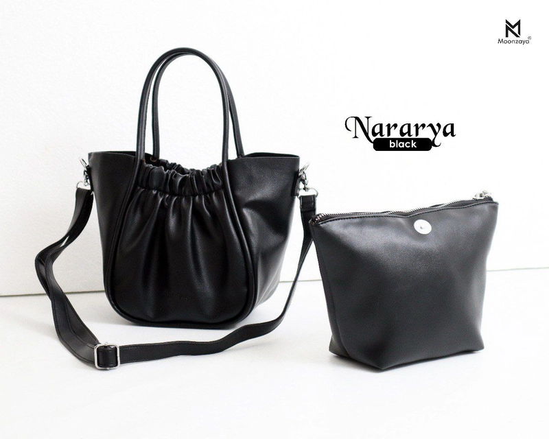 Product image Fashopid - MOONZAYA TAS WANITA HANDBAG NARARYA ALL BLACK