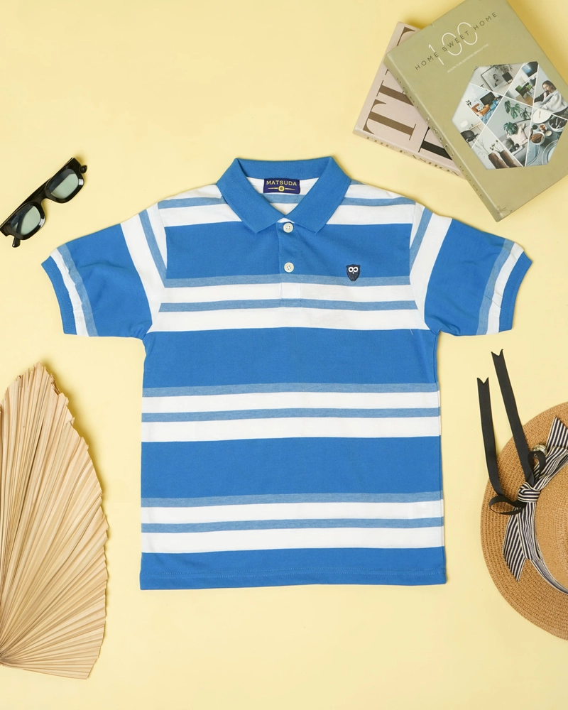 Product image MATSUDA APPAREL - Matsuda baju kaos polo anak laki laki katun umur 2-12 Andre 2 BLUE