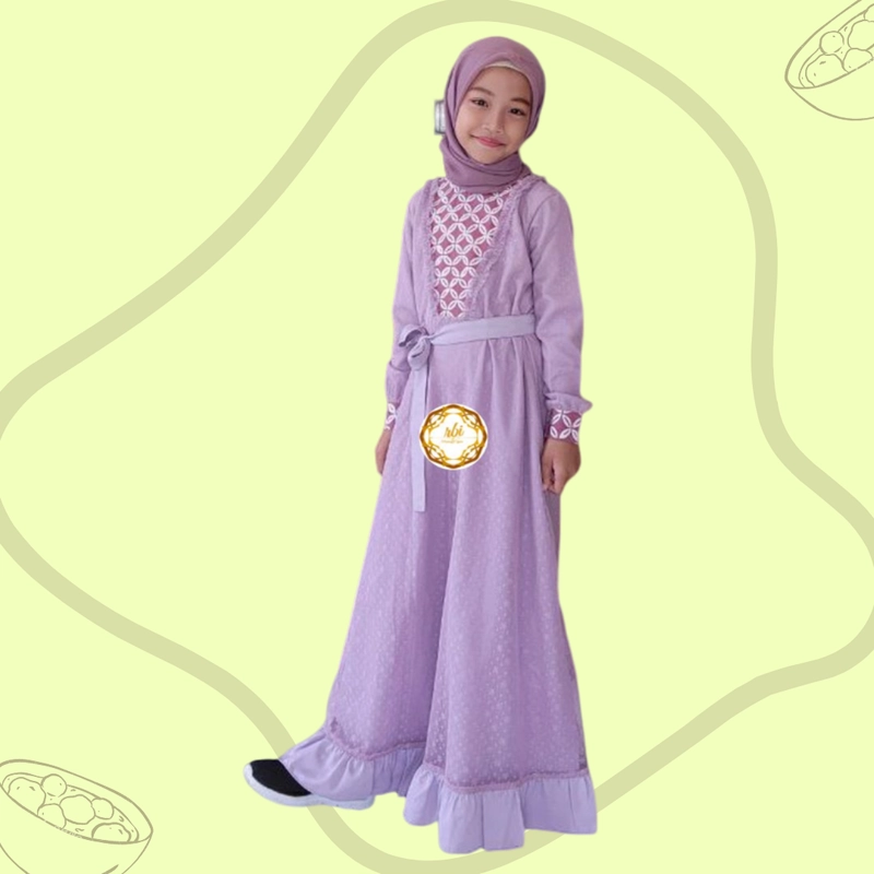 Product image Rambe Batik Indonesia - Batik Couple Set Keluarga Ayuma Lilac Premium Bisa Beli Pisah Hem Anak M Lilac