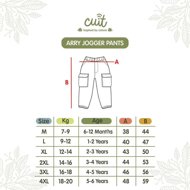 Product image Kintakun Baby - KINTAKUN BABY X CUIT Arry Celana Panjang Jogger Pants Cotton Spandex 6 Bulan-6 Tahun M (6-12 Bulan) River Blue
