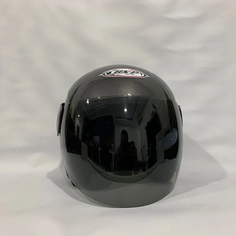 Product image Helm Nuvo Abu Abu Glossy - Helm SNI - Helm Dewasa L Nuvo Abu Glossy
