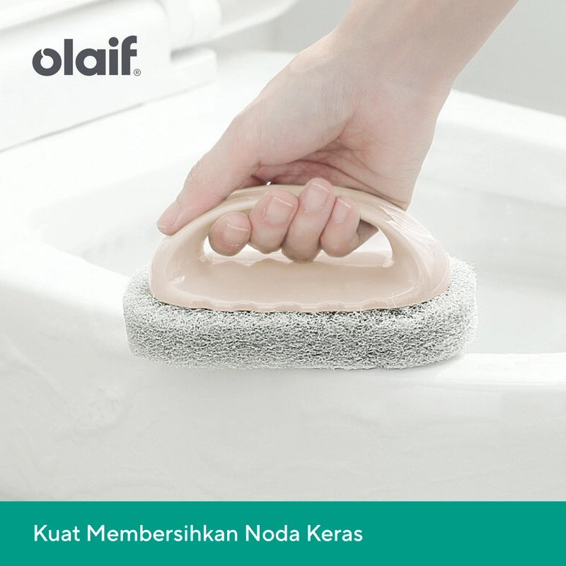 Product image Olaif Heavy-Duty Bathroom Scrubber - Sikat Kamar Mandi / Pembersih Kerak Air / Jamur / Kran / Lantai Kemasan With Handle 1 Pcs