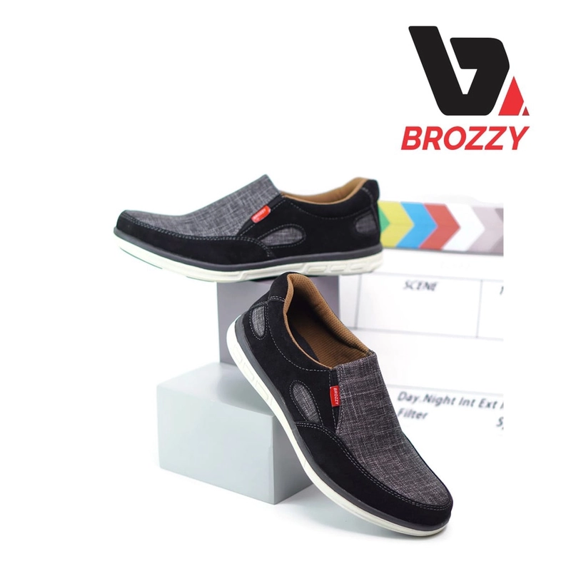 Product image Brozzy - Sepatu Pria Kanvas Formal Original Brozzy BZ53 39 Hitam