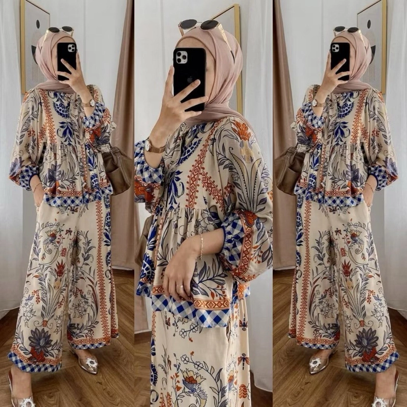 Product image Khisna collection - Oneset Wardah Najah yang masih viral kekinian Allsize Wardah1