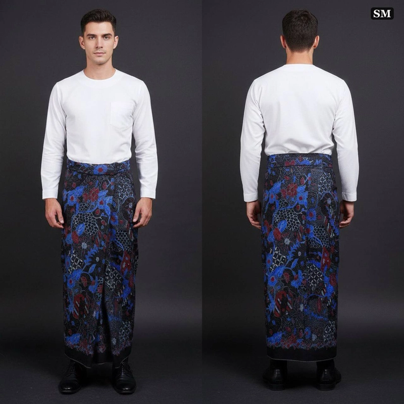 Product image Kois Batik - Sarung Batik Pria Dewasa Tebaru Motif laseman Sarung Dewasa Laseman biru