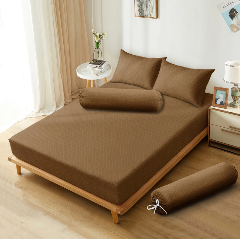 Product image LADY ROSE OFFICIAL - Aloha Max x Ayu Ting Ting Sprei Emboss Coffee 180x200x25 King Bantal 4