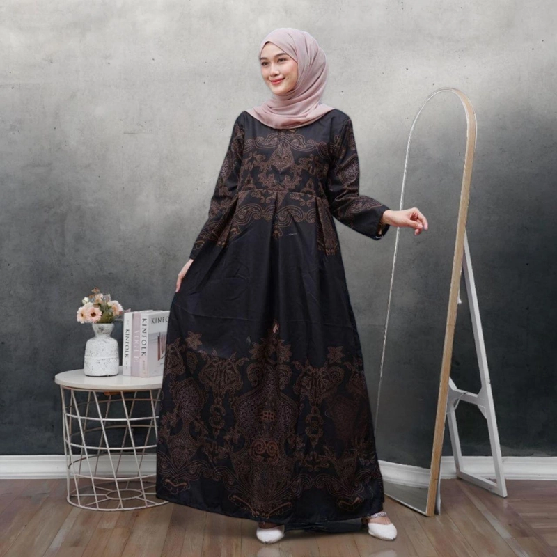 Product image Kois Batik - Gamis Batik Wanita Dewasa Baru Banyak Varian Maxi Allsize 110cm gamis x3