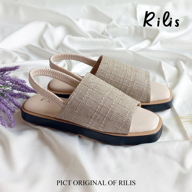 Product image Rilis - Sandal Wanita Alika Canvas Platfoam (Rilis 14) 37 Cream