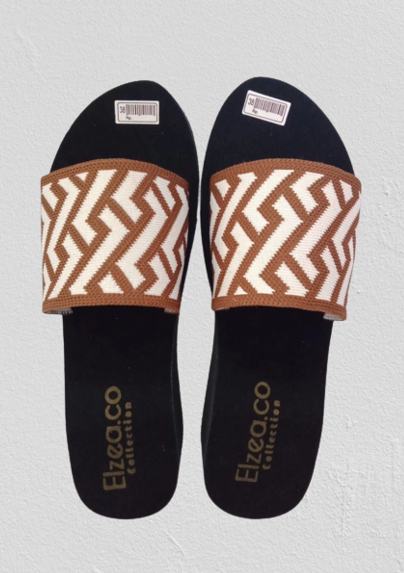Product image Elzeaco - Sandal Spon Webbing Wedges 5cm K18 (PROMO) 39 Webbing Motif