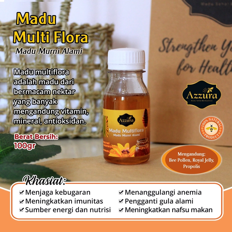 Product image Madu Azzura - Madu Multiflora 100gr Multiflora