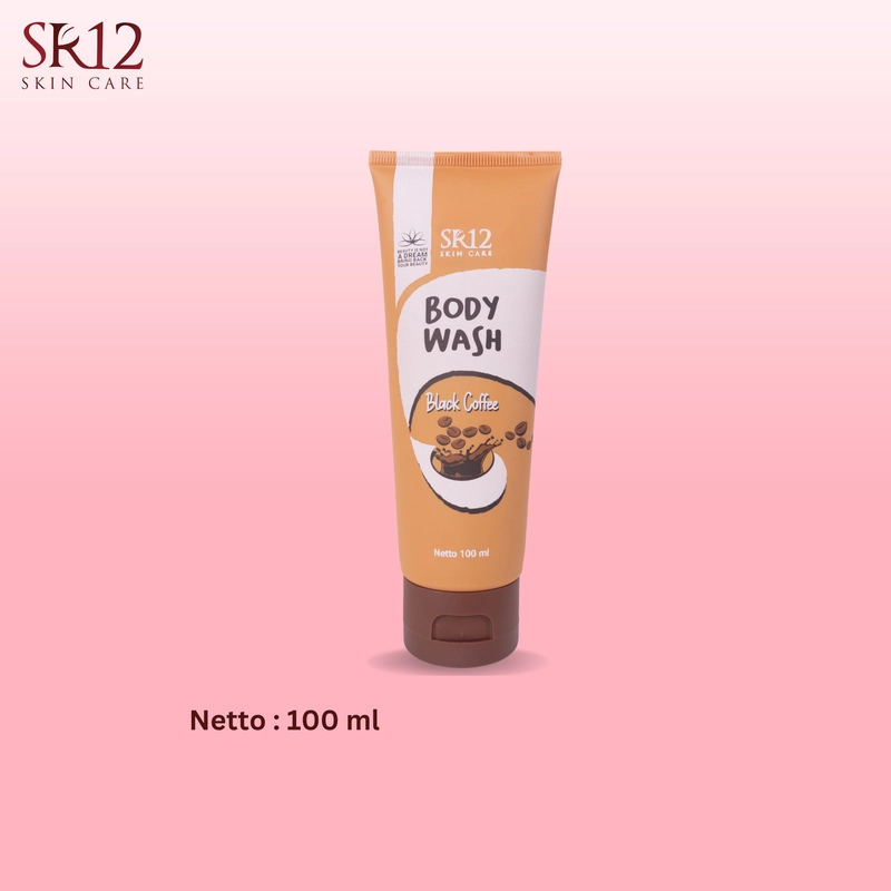 Product image SR12 Body Wash Black Cofffe Mencerahkan Dan Memudarkan Noda Hitam 100 ml Body Wash Black Coffee
