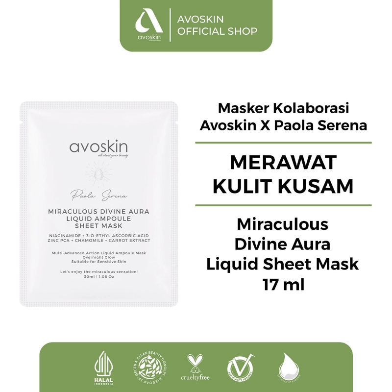 Product image AVOSKIN OFFICIAL - Miraculous Divine Aura Liquid Ampoule Sheet Mask 17 ml Sheet Mask