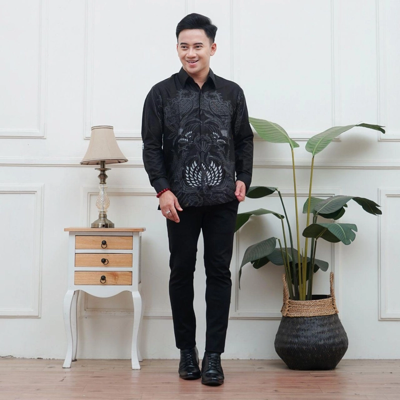 Product image Ks muslim fashion - Batik coupel kemeja dan gamis standar dan jumbo motif pusoko M Kemeja pusoko