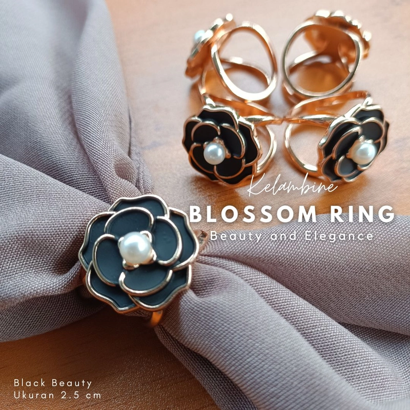 Product image Kelambine - Blossom Ring Bros Cincin Blossom by Kelambine Blossom Brooch Black Beauty