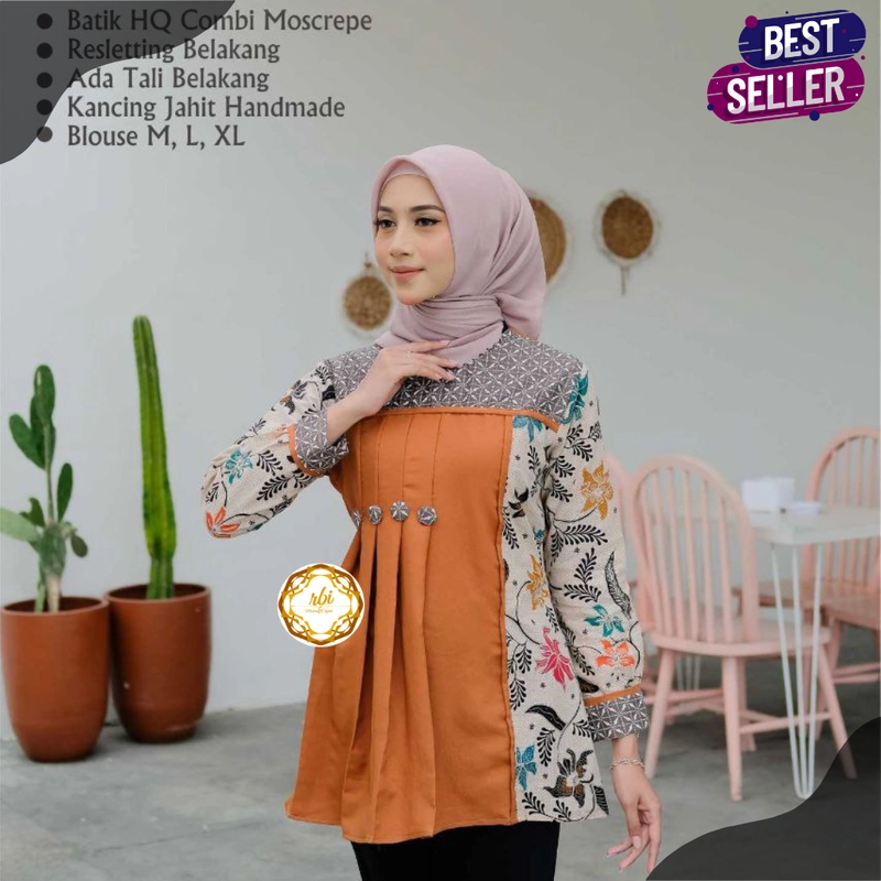 Product image Rambe Batik Indonesia - Batik Couple Atasan Lora - Bisa Beli Pisah Kemeja Saja Size XL LB2