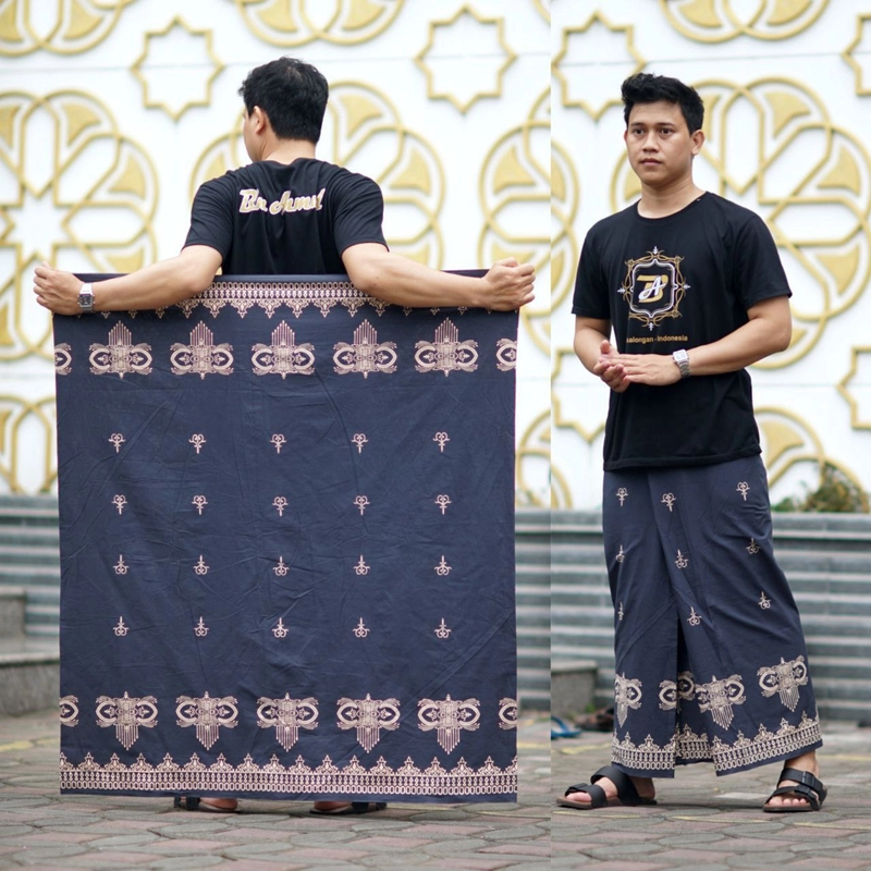 Product image Kois Batik - Sarung Dewasa New Terbaru motif palaikat Pesawat Sarung Dewasa Abu