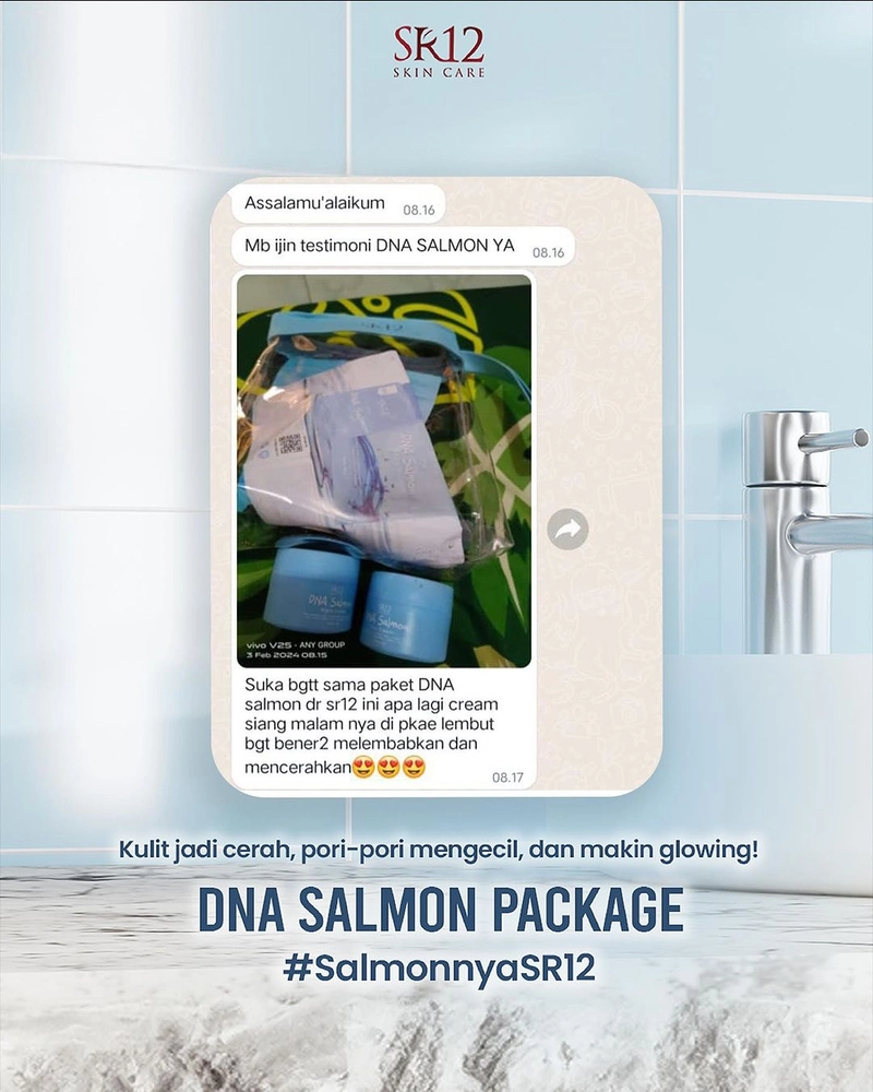 Product image SR12 DNA Salmon Paket Perawatan Wajah Cerah Lembab Sehat 1 Paket DNA Salmon