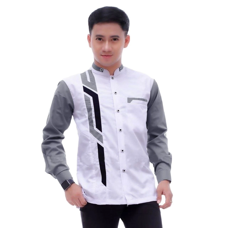 Product image Batik Alfin - Baju koko muslim Lengan panjang series terbaru bagus banget M Koko putih