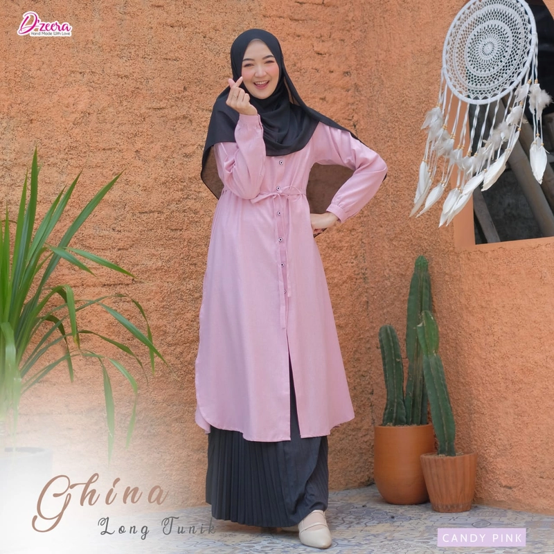 Product image Dzeera - GHINA LONG TUNIK XL Candy Pink