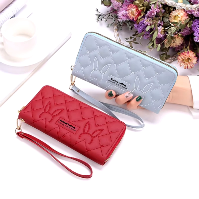 Product image KAHASIL - Dompet Lipat Wanita Panjang Bahan Kulit PU Leather KHDP45 all variant Hijau