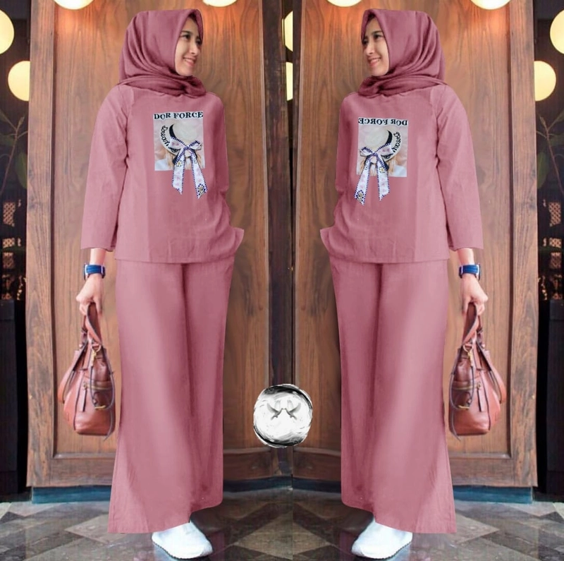 Product image astro - setelan wanita DORFH realpict L fit to XL dusty