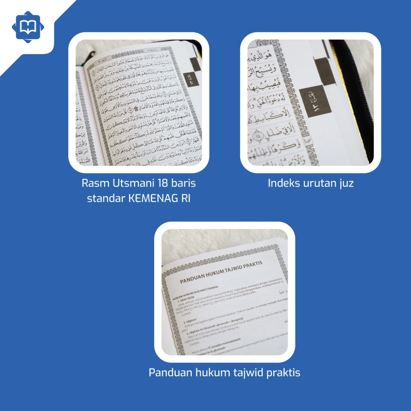 Product image Halim Quran - QURAN AL-ALIM HARD COVER QURAN PREMIUM HARGA TERJANGKAU PILIHAN TERBAIK UNTUK wakaf B5 Biru