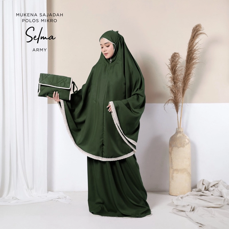 Product image Teeca - Mukena Dewasa Tas Sajadah Selma 3in1 Dewasa Army