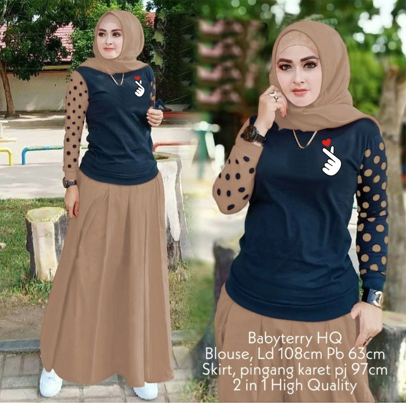 Product image setelan rok dewasa himRX realpict L FIT TO XL COKSU
