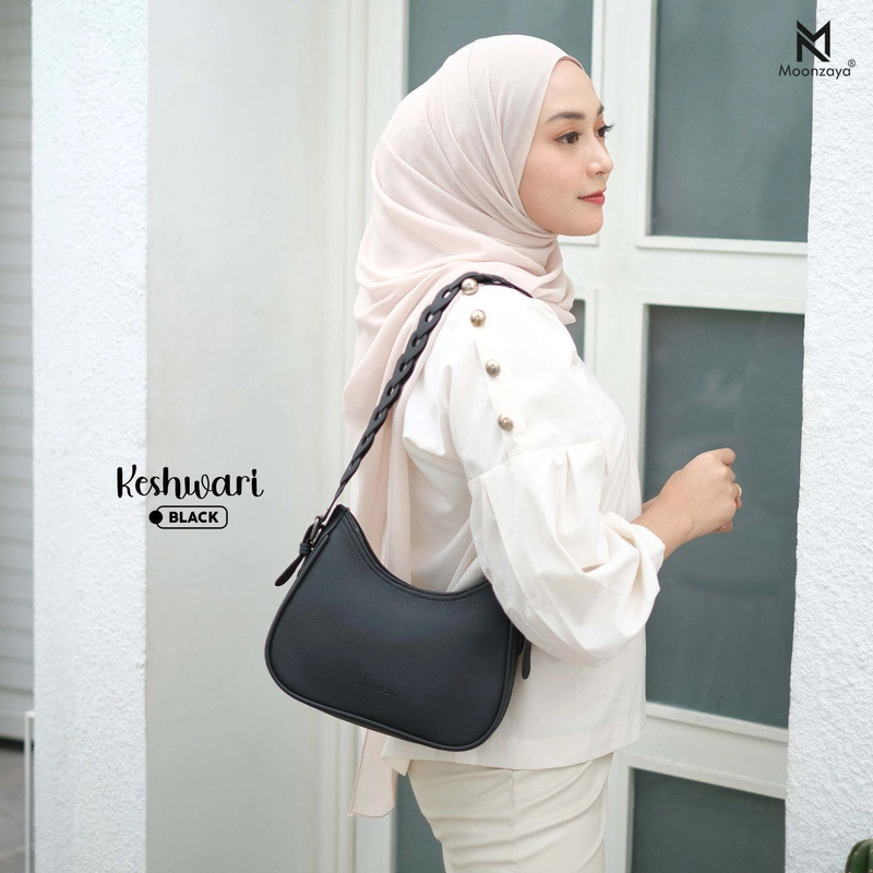 Product image Fashopid - Moonzaya Tas Selempang Wanita Keshwari All Black
