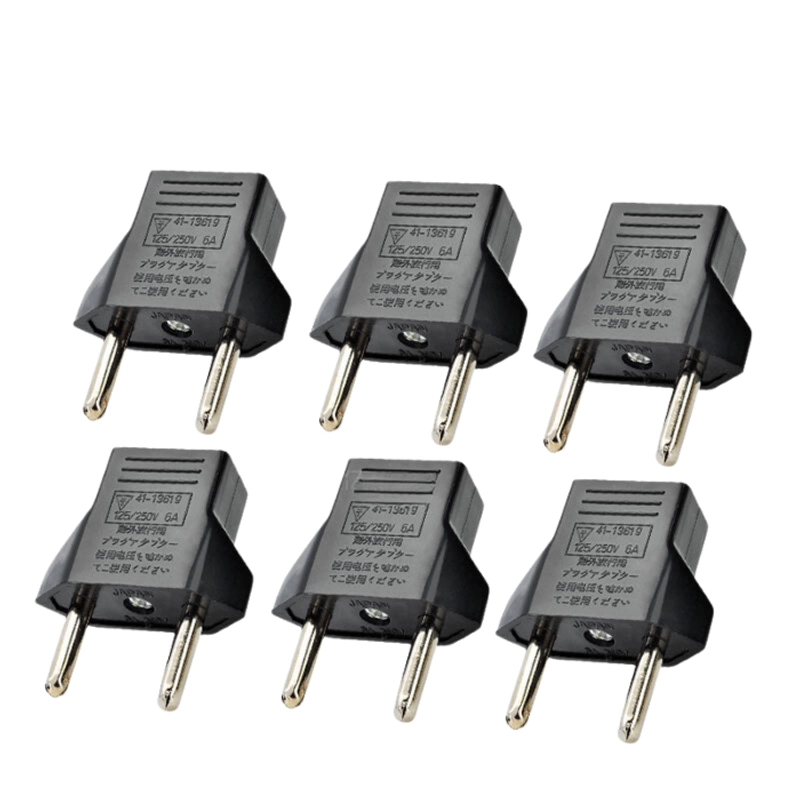 Product image KAMJE Adaptor Kepala Charger Colokan Over Steker Sambungan Listrik Pipih Gepeng Ke Bulat Converter KMJ128 RANDOM