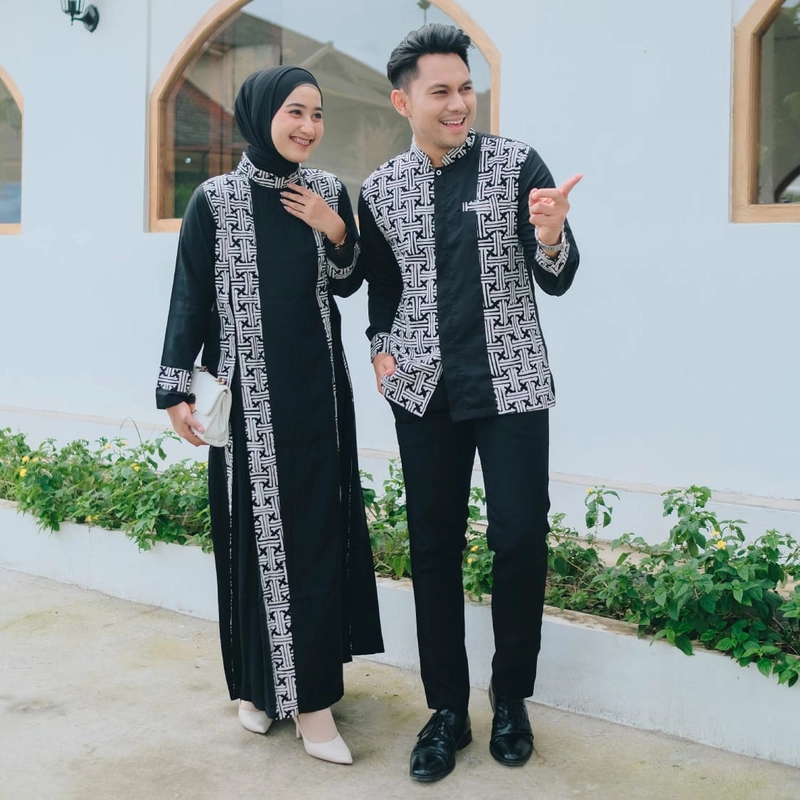 Product image COLLECTION SARJANA - GAMIS MOTIF BATIK - COUPLE GAMIS RAYYA - ORIGINAL - BATIK KATUN PRIMA SANFORIS KEMEJA M RAYYA