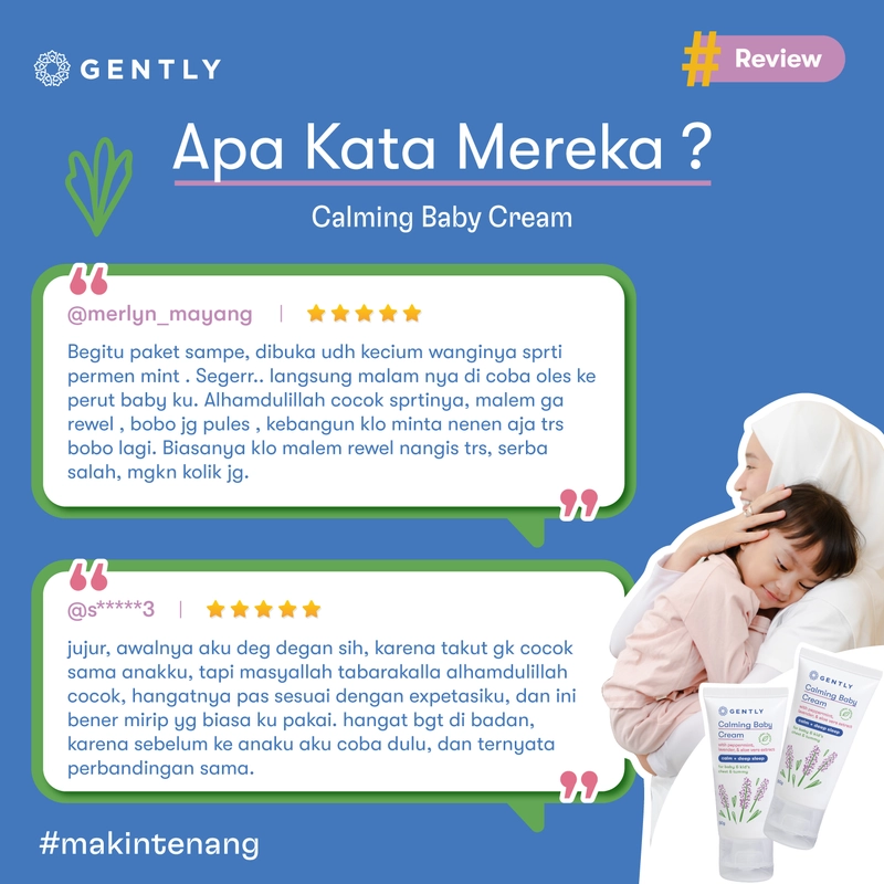 Product image GENTLY - Gently Calming Baby Cream - Krim Penghangat dan Pereda Kolik Bayi 50gr Peppermint