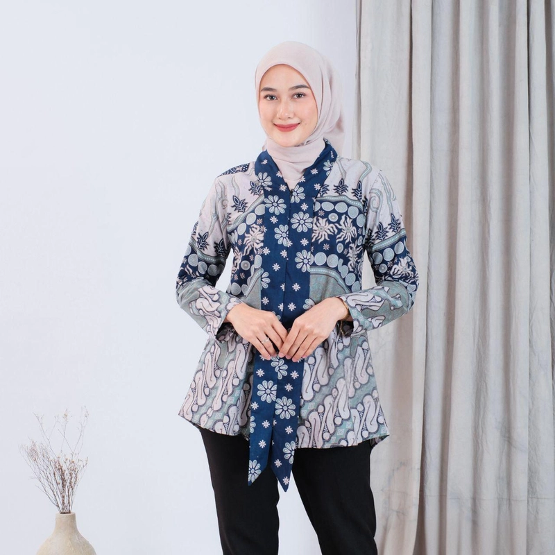 Product image Kois Batik - Atasan Batik Wanita Blouse Baru Motif kd clara XL Kd clara sage