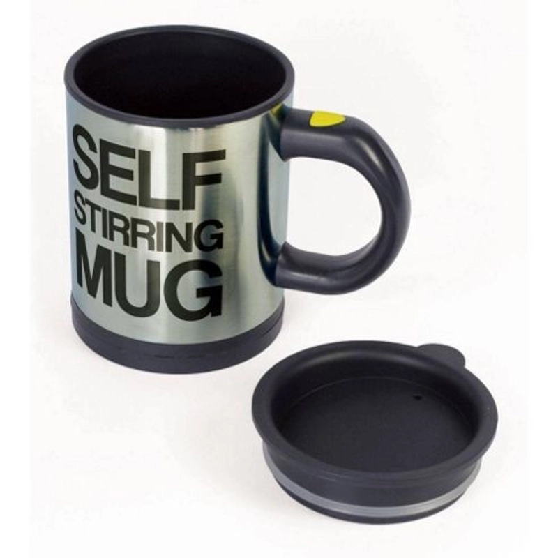 Product image Promo ! Gelas Unik Dan Otomatis / Automatic Self Stirring Coffee Cup A169 SILVER HITAM