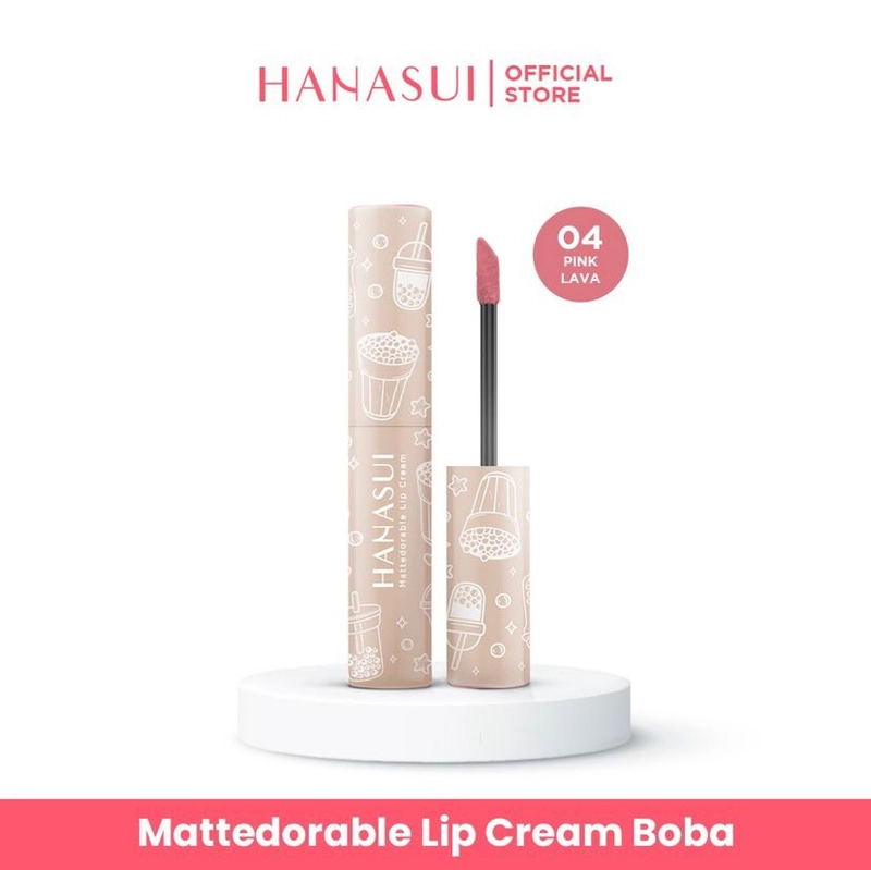 Product image Cenna Beauty - HANASUI - BOBA LIP CREAM 4g 04 - Pink Lava