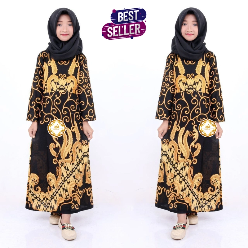 Product image Batik Baju Gamis Anak Usia 3-10th L D