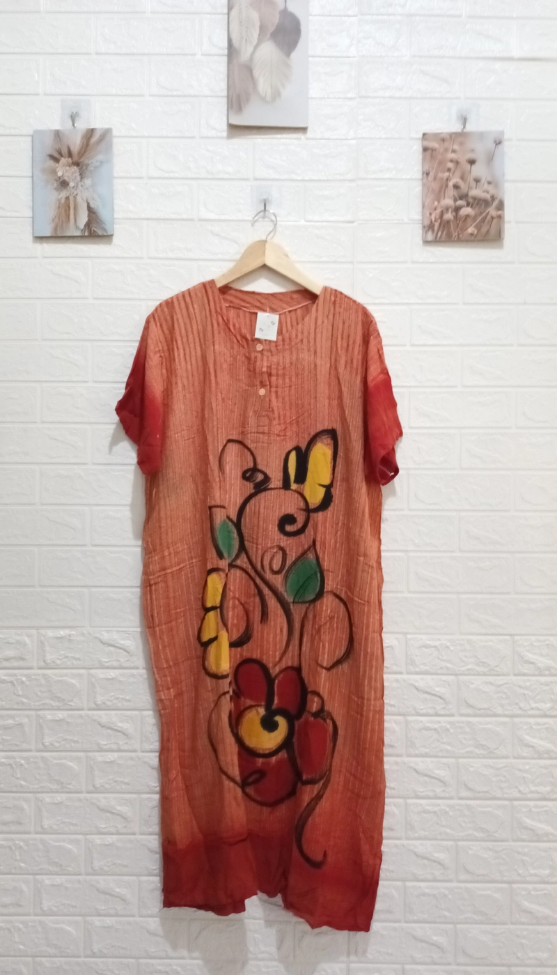 Product image Fisky Collection - Daster Motif Bunga All Size Orange