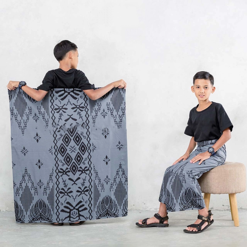 Product image Kois Batik - Sarung anak sd sarung santri terbaru motif laba Sarung anak sarung laba abu