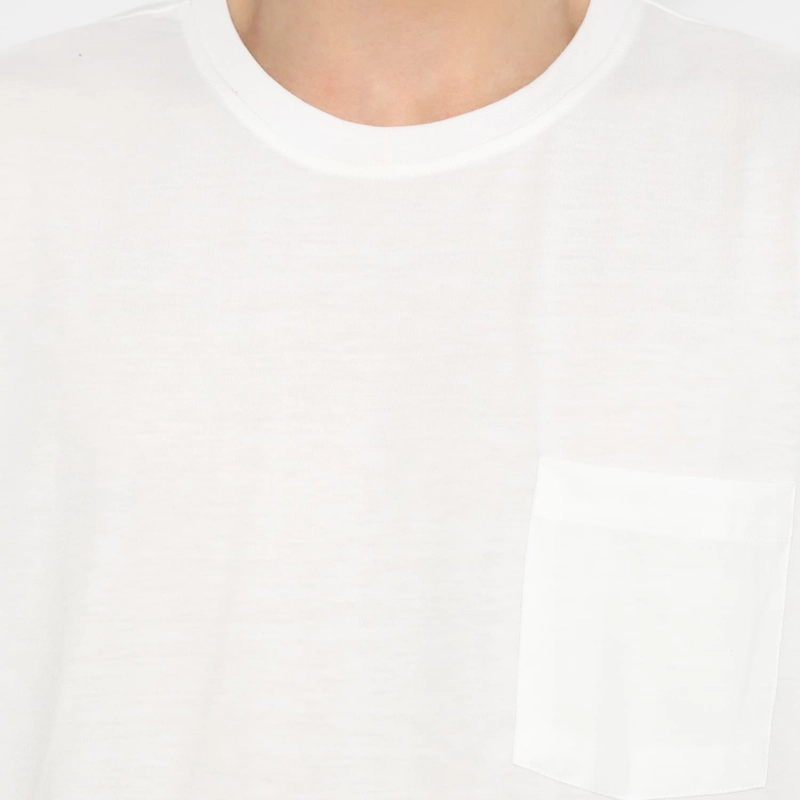 Product image MATSUDA APPAREL - MATSUDA Kaos Polos Pocket T Shirt Cotton Chuo Seri Warna Hitam Putih Bumi M (LD 104 CM) WHITE