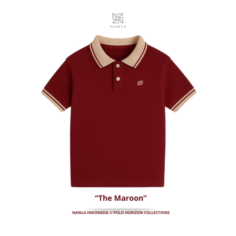 Product image NAWLA - Polo Shirt Nimbus Lengan Pendek S Maroon