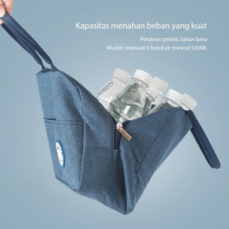 Product image KAMJE Tas Bekal Lunch Bag Tempat Penyimpanan Makanan Anak Sekolah KMJ111 KMJ111 HITAM