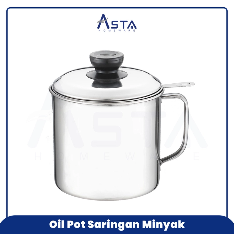 Product image Asta Saringan Minyak Goreng Stainless Filter Rapat Oil Pot Ukuran 1.3L
