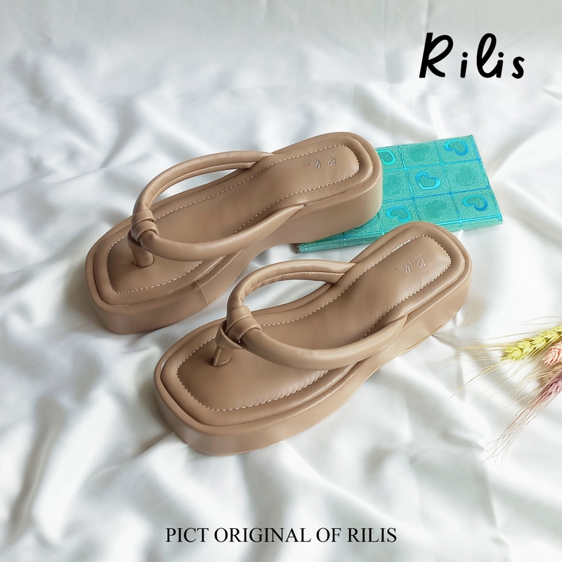 Product image Rilis - Sandal Jepit Wanita Mozza Wedges (Rilis 43) 37 Mocca