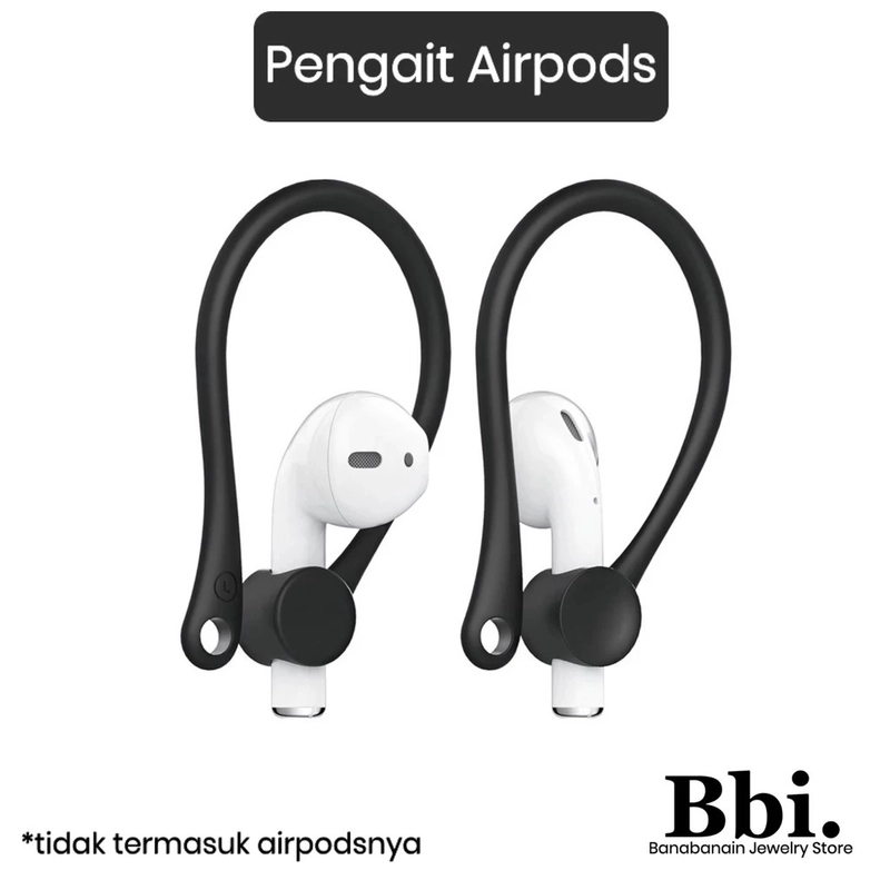 Product image GAWUNG - Pengait Telinga Airpods Pro 1 2 3 Holder Sporty Anti Hilang IPTHHS dewasa hitam