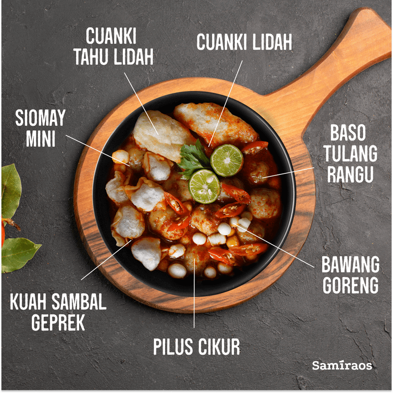 Product image Sami Raos - SAMI RAOS - Makanan Baso Geprek Tulang Rangu 220g pedas
