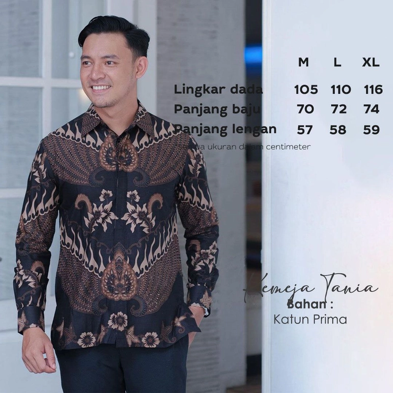 Product image COLLECTION SARJANA - KEMEJA PRIA LENGAN PANJANG M L XL M TANIA