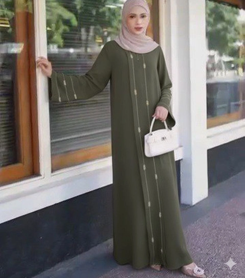 Product image Khisna collection - Abaya marzeen giar new collection Allsize Army