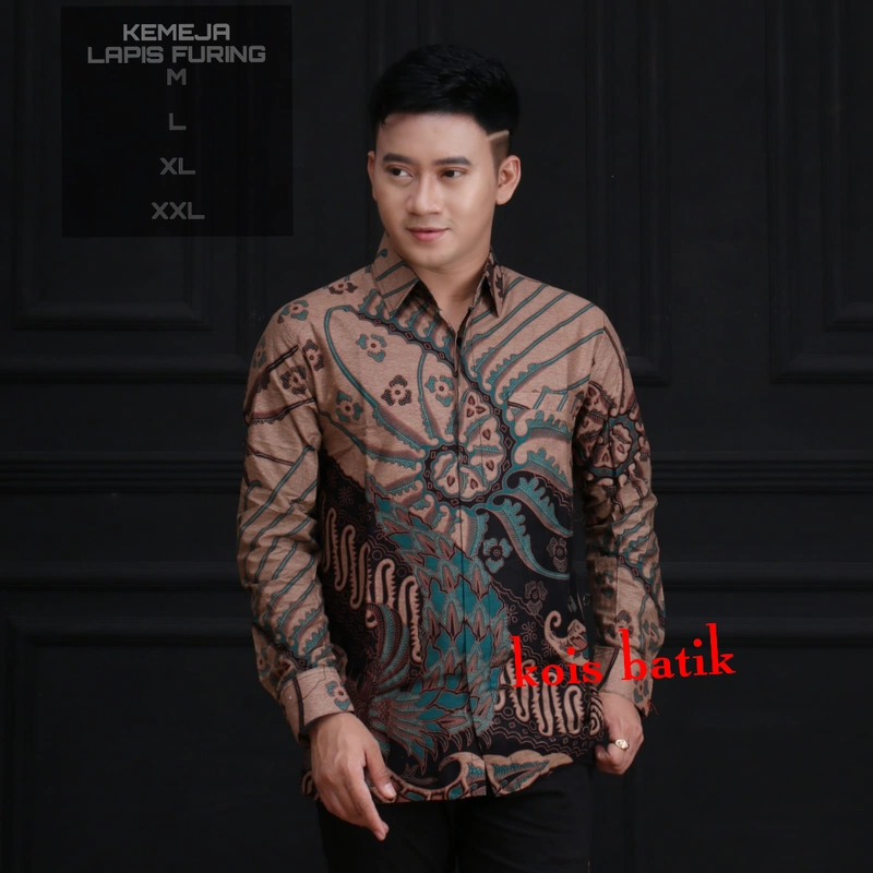Product image Kois Batik - Kemejan batik lapis furing bagus banget M Coklatkombinasi