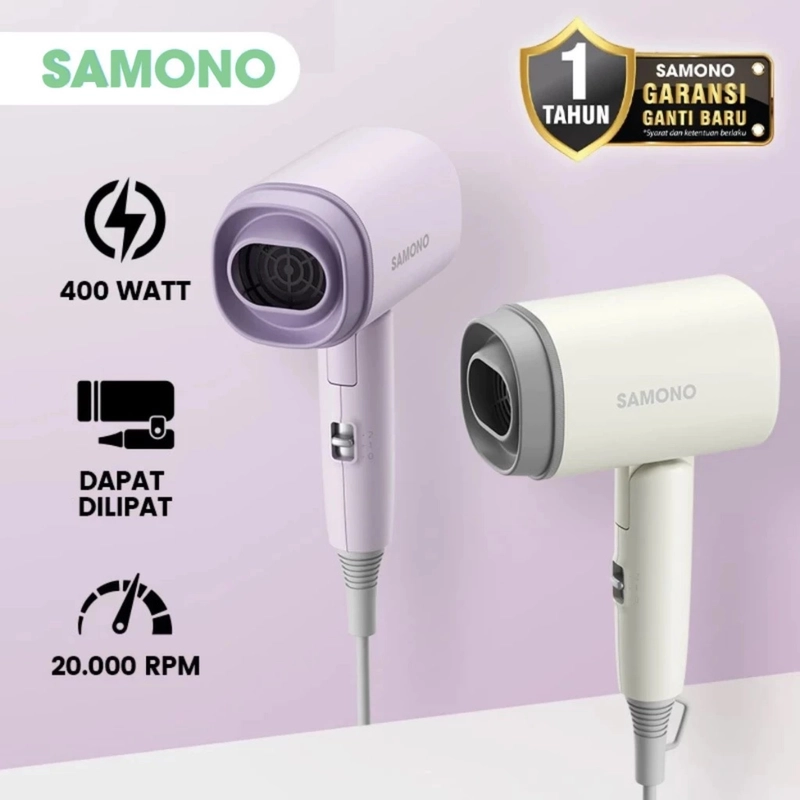 Product image UTAMAMEGA - SAMONO Hair Dryer Pengering Rambut SW-HD30 400 Watt Cepat Kering Rambut Warna Random