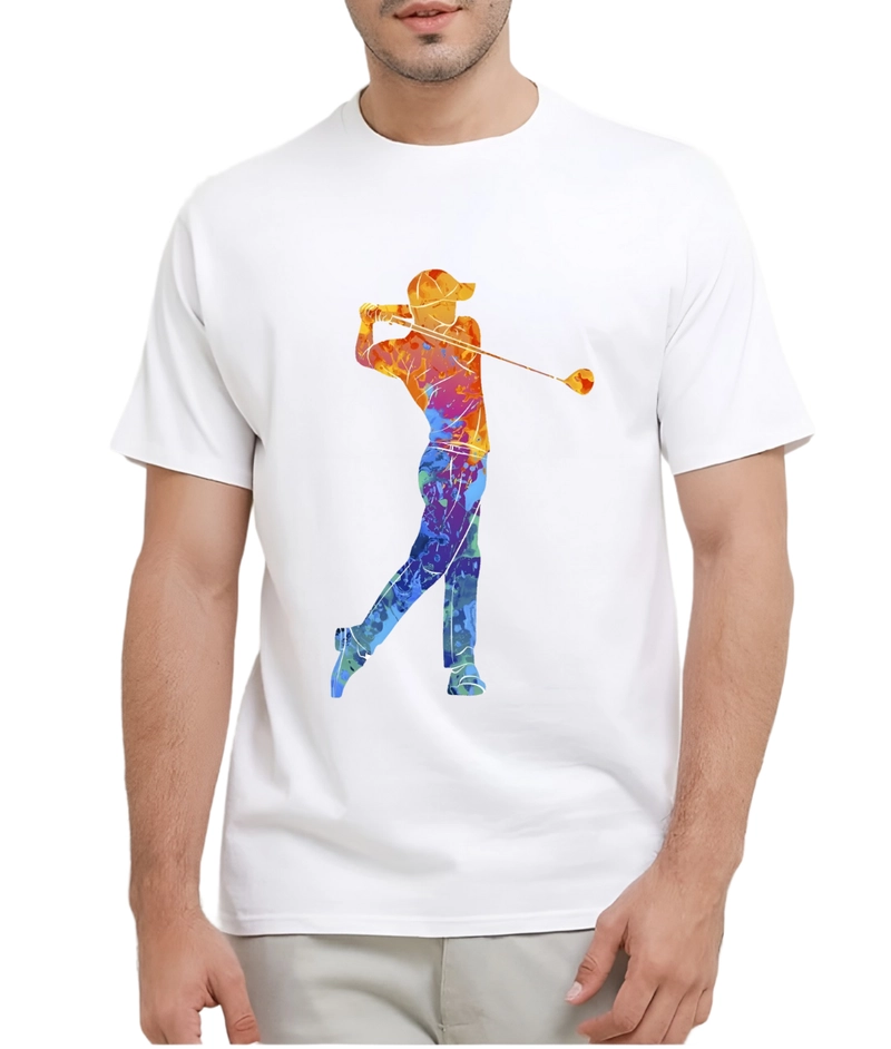 Product image astro - Kaos Pria Gambar 3Dimensi Golf M PUTIH